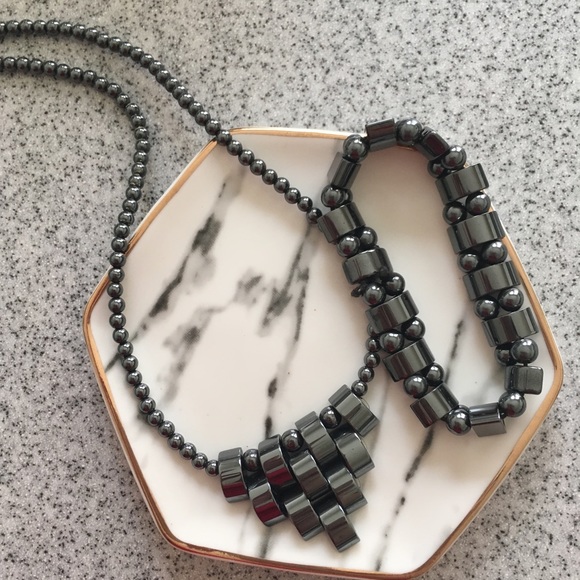 Chrome Necklace & Bracelet Set - Picture 3 of 4